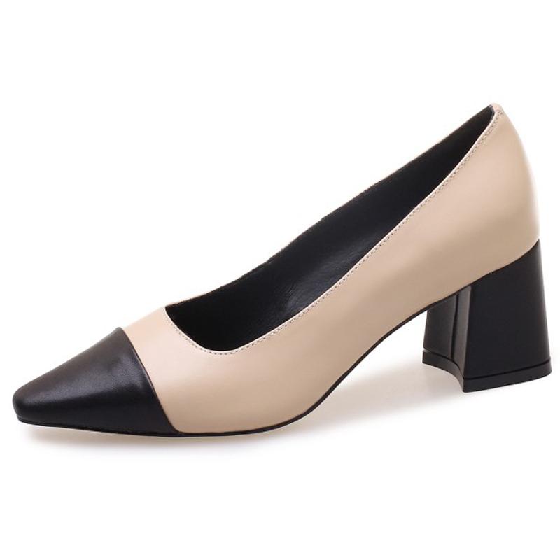 Leather Elegant Fashion Ladies Mixed Colors Pumps