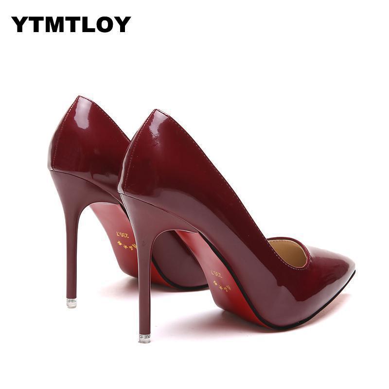 Pointed Toe Patent Leather Dressy Pumps